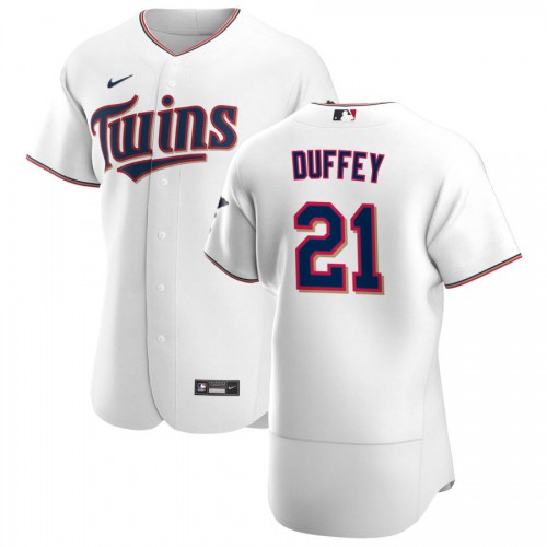 Minnesota Minnesota Twins #21 Tyler Duffey Men's White Home 2020 Authentic Player Jersey Men's