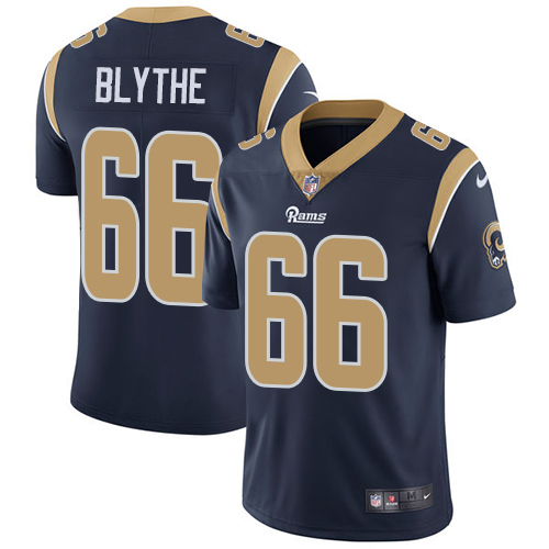 Los Angeles Rams #66 Austin Blythe Navy Blue Team Color Men's Stitched Vapor Untouchable Limited Jersey Men's