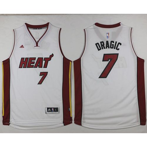 Miami Heat #7 Goran Dragic White Stitched Jersey Mens