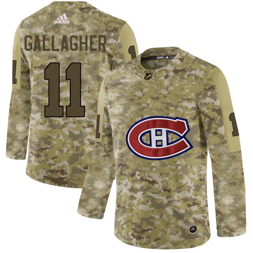Adidas Montreal Canadiens #11 Brendan Gallagher Camo Authentic Stitched Jersey Men's
