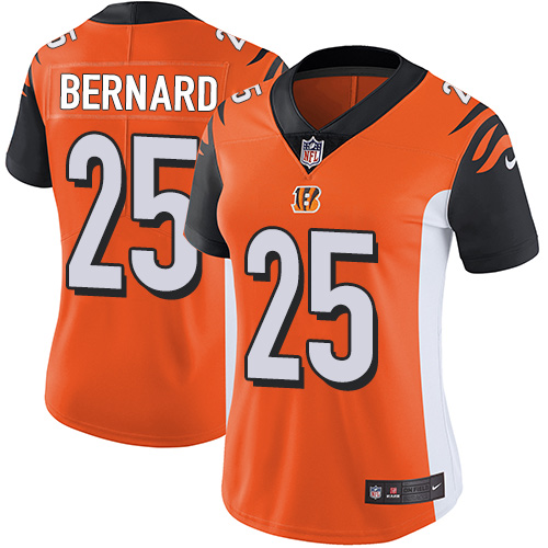 Cincinnati Bengals #25 Giovani Bernard Orange Alternate Women's Stitched Vapor Untouchable Limited Jersey Womens