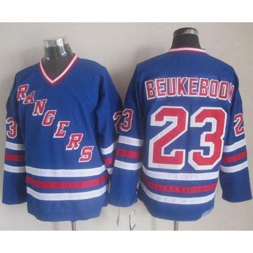New York Rangers #23 Jeff Beukeboom Blue CCM Heroes Of Hockey Alumni Stitched Jersey Men's