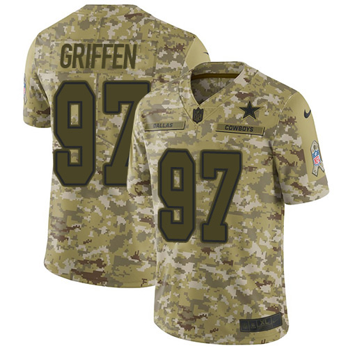 Dallas Cowboys #97 Everson Griffen Camo Men's Stitched Limited 2018 Salute To Service Jersey Men's