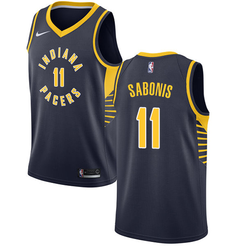 Indiana Pacers #11 Domantas Sabonis Navy Blue Womens Swingman Icon Edition Jersey Womens