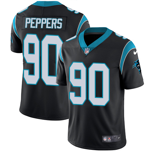 Carolina Panthers #90 Julius Peppers Black Team Color Youth Stitched Vapor Untouchable Limited Jersey Youth