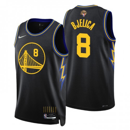 Golden State Golden State Warriors #8 Nemanja Bjelica Mens Black Swingman 2022 Finals City Edition Jersey Mens