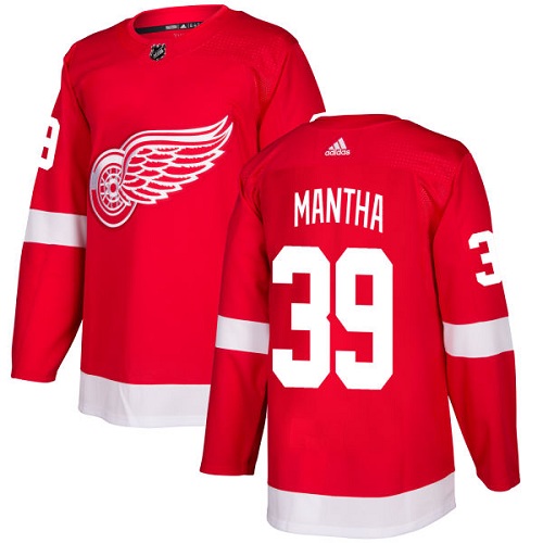 Adidas Detroit Red Wings #39 Anthony Mantha Red Home Authentic Stitched Jersey Men's