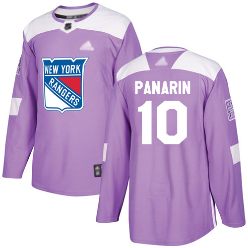 Adidas New York Rangers #10 Artemi Panarin Purple Authentic Fights Cancer Stitched Youth Jersey Youth