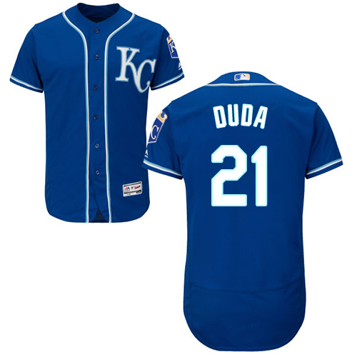 Kansas City Royals #21 Lucas Duda Royal Blue Flexbase Authentic Collection Stitched Jersey Men's