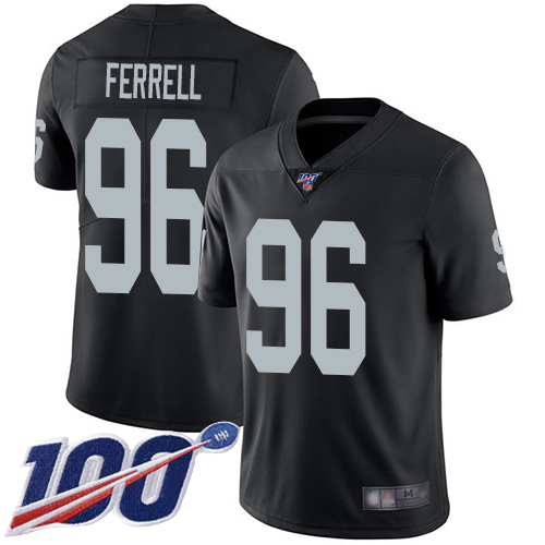 Las Vegas Raiders #96 Clelin Ferrell Black Team Color Men's Stitched 100th Season Vapor Limited Jersey Men's