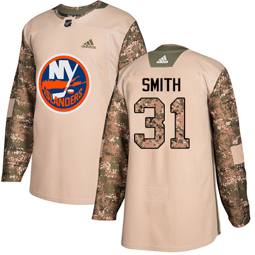 Adidas New York Islanders #31 Billy Smith Camo Authentic 2017 Veterans Day Stitched Jersey Men's