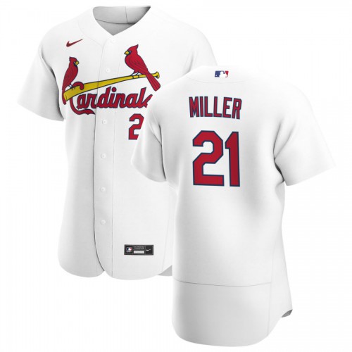 St. Louis St.Louis Cardinals #21 Andrew Miller Men's White Home 2020 Authentic Player Jersey Men's