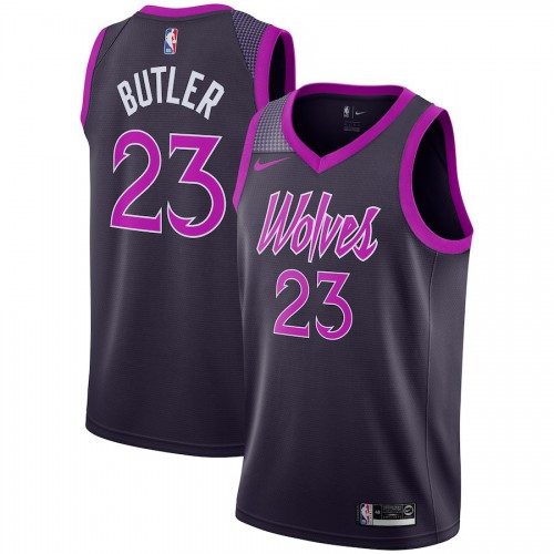 Minnesota Timberwolves #23 Jimmy Butler Purple Swingman City Edition 2018/19 Jersey Mens