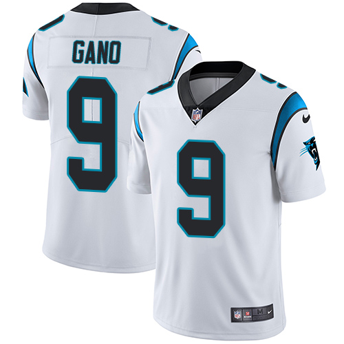 Carolina Panthers #9 Graham Gano White Men's Stitched Vapor Untouchable Limited Jersey Men's
