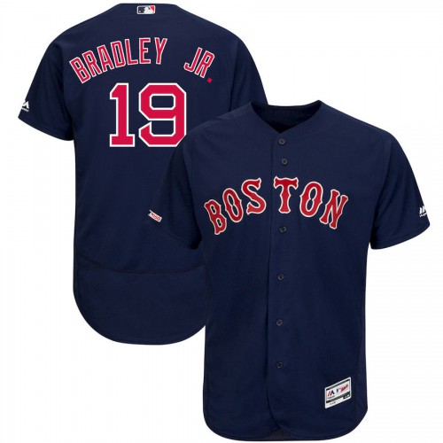 Boston Boston Red Sox #19 Jackie Bradley Jr. Majestic Alternate Authentic Collection Flex Base Player Jersey Navy Men's