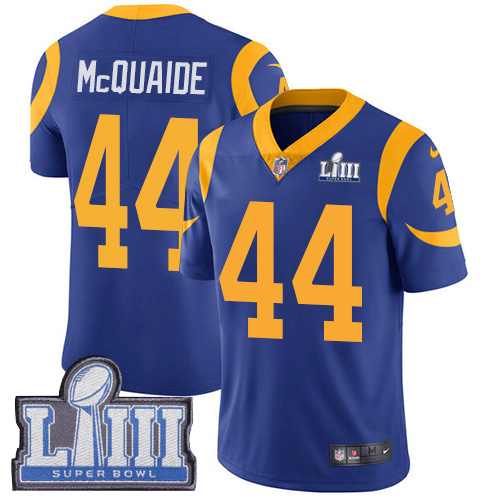 Los Angeles Rams #44 Jacob McQuaide Royal Blue Alternate Super Bowl LIII Bound Youth Stitched Vapor Untouchable Limited Jersey Youth