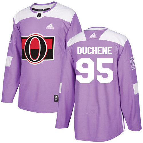 Adidas Ottawa Senators #95 Matt Duchene Purple Authentic Fights Cancer Stitched Youth Jersey Youth