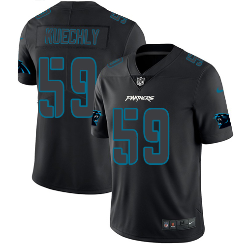 Carolina Panthers #59 Luke Kuechly Black Men's Stitched Limited Rush Impact Jersey Men's