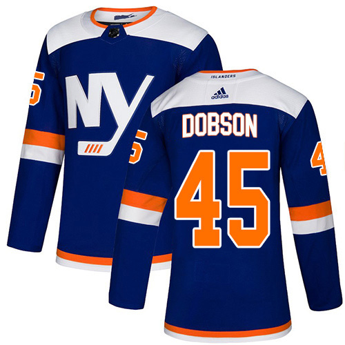 Adidas New York Islanders #45 Noah Dobson Blue Alternate Authentic Stitched Youth Jersey Youth