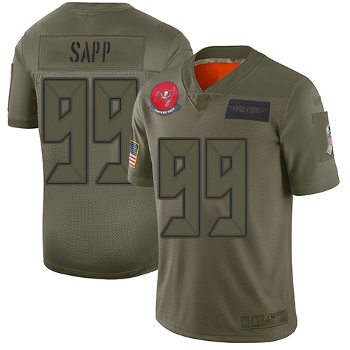 Tampa Bay Buccaneers #99 Warren Sapp Camo Youth Stitched Limited 2019 Salute to Service Jersey Youth