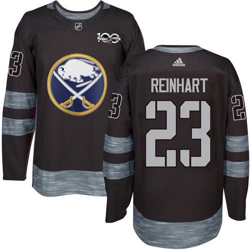 Adidas Buffalo Sabres #23 Sam Reinhart Black 1917-2017 100th Anniversary Stitched Jersey Men's