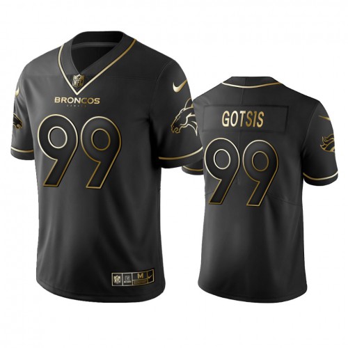 Denver Broncos #99 Adam Gotsis Men's Stitched Vapor Untouchable Limited Black Golden Jersey Men's