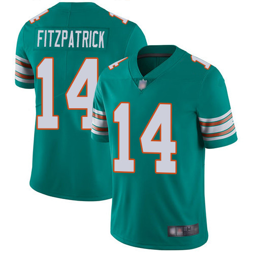 Miami Dolphins #14 Ryan Fitzpatrick Aqua Green Alternate Men's Stitched Vapor Untouchable Limited Jersey Men's