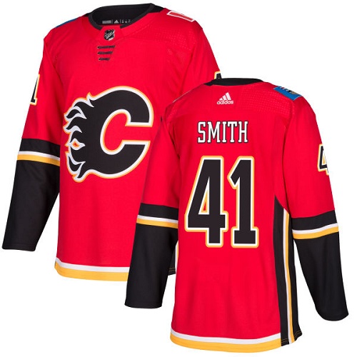 Adidas Calgary Flames #41 Mike Smith Red Home Authentic Stitched Youth Jersey Youth