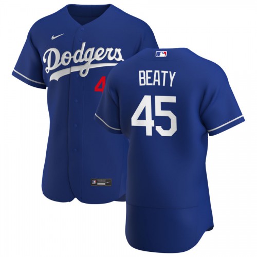 Los Angeles Los Angeles Dodgers #45 Matt Beaty Men's Royal Alternate 2020 Authentic Player Jersey Men's