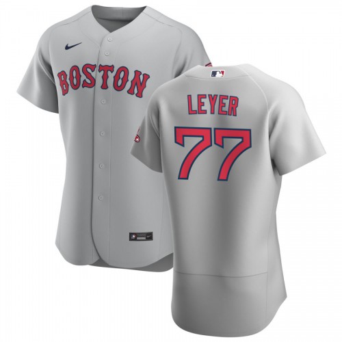 Boston Boston Red Sox #77 Robinson Leyer Men's Gray Road 2020 Authentic Team Jersey Men's