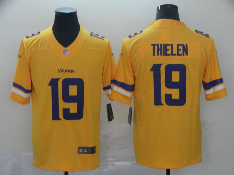 Vikings #19 Adam Thielen Gold Men's Stitched Limited Inverted Legend Jersey