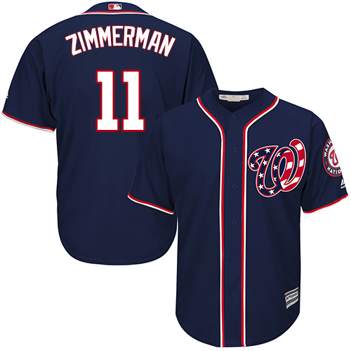 Washington Nationals #11 Ryan Zimmerman Navy Blue Cool Base Stitched Youth Jersey Youth