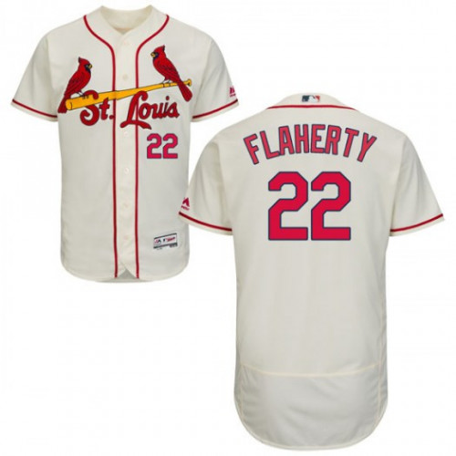 St.Louis Cardinals #22 Jack Flaherty Cream Flexbase Authentic Collection Stitched Jersey Men's