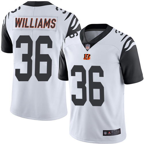 Cincinnati Bengals #36 Shawn Williams White Men's Stitched Limited Rush Jersey Men's