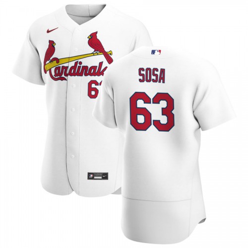 St. Louis St.Louis Cardinals #63 Edmundo Sosa Men's White Home 2020 Authentic Player Jersey Men's