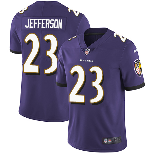 Baltimore Ravens #23 Tony Jefferson Purple Team Color Youth Stitched Vapor Untouchable Limited Jersey Youth
