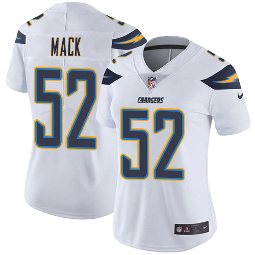 Chargers #52 Khalil Mack White Women's Stitched Vapor Untouchable Limited Jersey