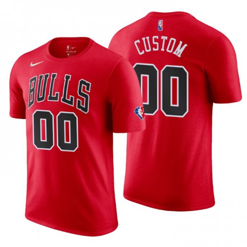 Chicago Bulls Custom Red Men's 2021-22 75th Anniversary Diamond T-Shirt