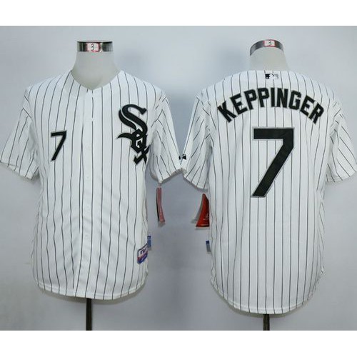 Chicago White Sox #7 Jeff Keppinger White Cool Base Stitched Jersey Men's