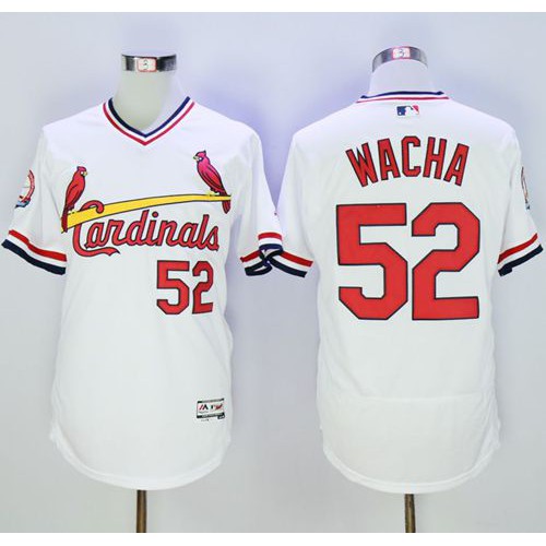 St.Louis Cardinals #52 Michael Wacha White Flexbase Authentic Collection Cooperstown Stitched Jersey Men's