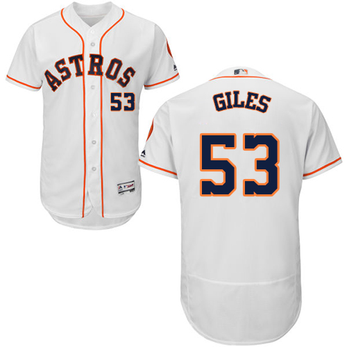 Houston Astros #53 Ken Giles White Flexbase Authentic Collection Stitched Jersey Men's
