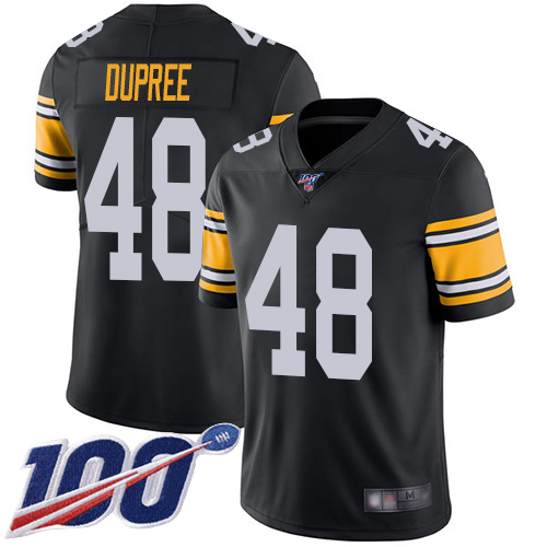 Pittsburgh Steelers #48 Bud Dupree Black Alternate Men's Stitched 100th Season Vapor Limited Jersey Men's