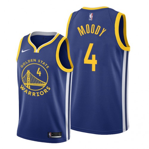 Golden State Golden State Warriors #4 Moses Moody Blue Mens Jersey Mens