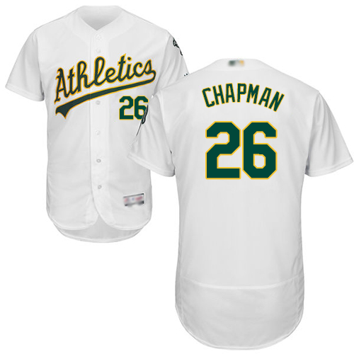 Oakland Athletics #26 Matt Chapman White Flexbase Authentic Collection Stitched Jersey Men's