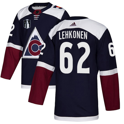 Adidas Colorado Avalanche #62 Artturi Lehkonen Navy Youth 2022 Stanley Cup Final Patch Alternate Authentic Stitched Jersey Youth
