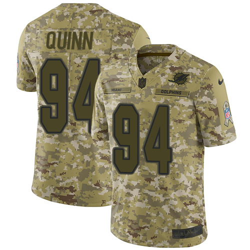 Miami Dolphins #94 Robert Quinn Camo Men's Stitched Limited 2018 Salute To Service Jersey Men's