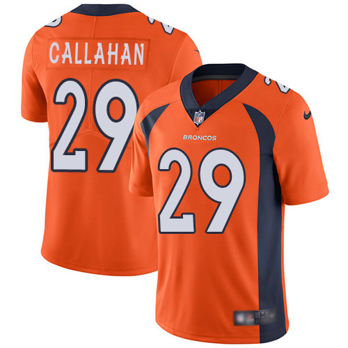 Denver Broncos #29 Bryce Callahan Orange Team Color Men's Stitched Vapor Untouchable Limited Jersey Men's