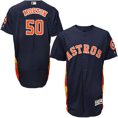 Houston Astros #50 Charlie Morton Navy Blue Flexbase Authentic Collection Stitched Jersey Men's