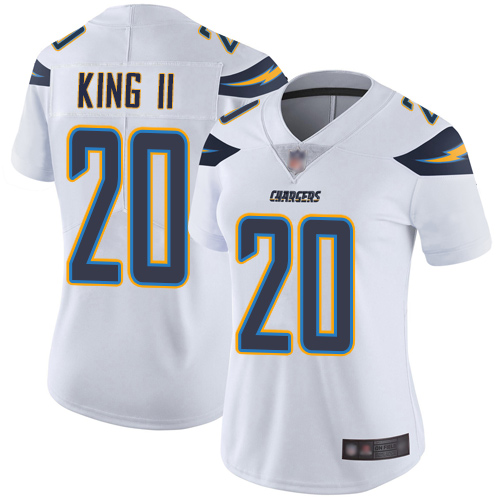 Los Angeles Chargers #20 Desmond King II White Women's Stitched Vapor Untouchable Limited Jersey Womens