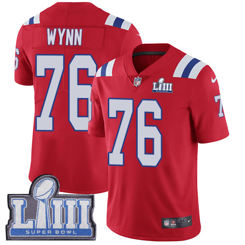 New England Patriots #76 Isaiah Wynn Red Alternate Super Bowl LIII Bound Youth Stitched Vapor Untouchable Limited Jersey Youth